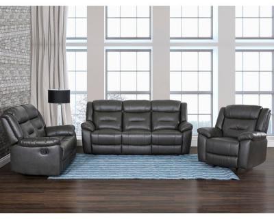 Primo International Montana Motion Leather Sofa in Ryder Charcoal - MONTANA-GRY-SOFA