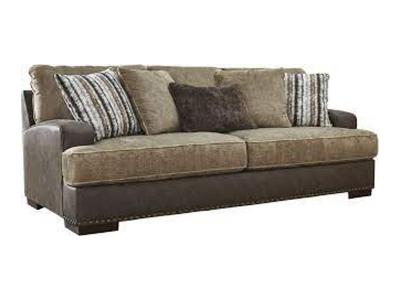 Alesbury Stationary Fabric Sofa Chocolate - 1870438