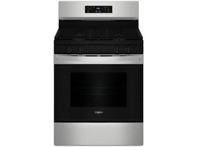 30" Whirlpool 5.3 cu ft Gas Freestanding Range with 4 Burners - WFGS3530RS