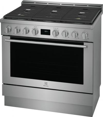 36" Electrolux 4.4 Cu. Ft. Front Control Freestanding Gas Range - ECFG3668AS