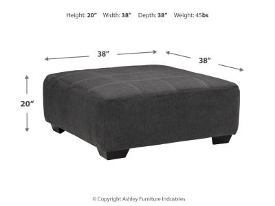 Benchcraft Sorenton Slate Oversized Accent Ottoman in Gray - 2862008 