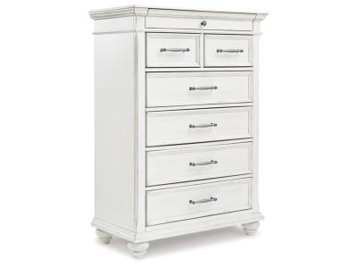 Benchcraft Kanwyn Whitewash Chest with 7 Drawers - B777-46