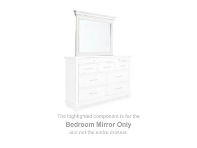 Benchcraft Kanwyn Whitewash Bedroom Mirror - B777-36