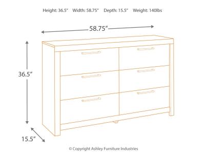 Benchcraft Derekson Multi Gray Dresser - B200-31