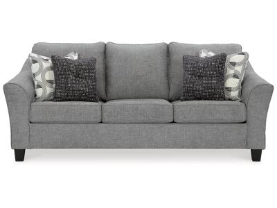 Benchcraft Mathonia Stationary Fabric Sofa in Smoke - 5190338