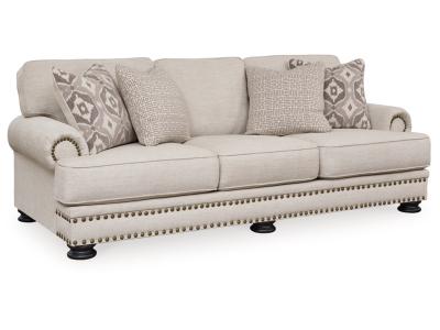 Benchcraft Merrimore Stationary Fabric Sofa in Linen - 6550438