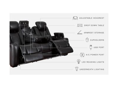 Party Time PWR REC Sofa with ADJ Headrest - 3700315C	