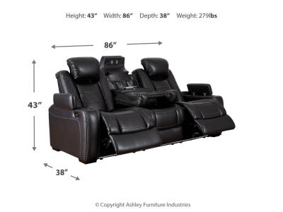 Party Time PWR REC Sofa with ADJ Headrest - 3700315C	