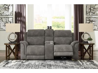 Next-Gen DuraPella PWR REC Loveseat/CON/ADJ HDRST in Slate - 5930118C