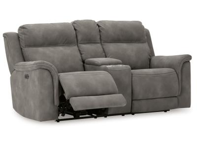 Next-Gen DuraPella PWR REC Loveseat/CON/ADJ HDRST in Slate - 5930118C