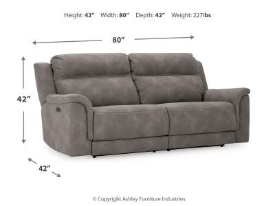 Next-Gen DuraPella 2 Seat PWR REC Sofa ADJ HDREST in Slate - 5930147C