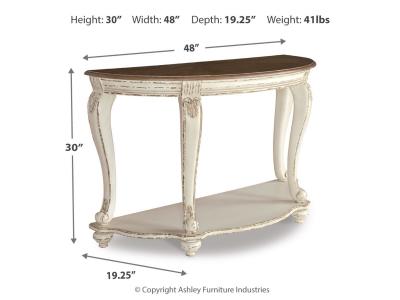 Sofa Table/Realyn/White/Brown T743-4