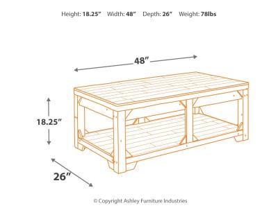 Lift Top Cocktail Table T755-9