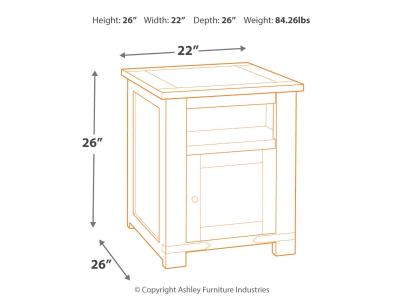 Rectangular End Table/Budmore T372-3