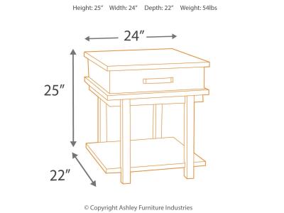 Rectangular End Table/Stanah T892-3