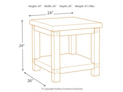 Rectangular End Table T757-3