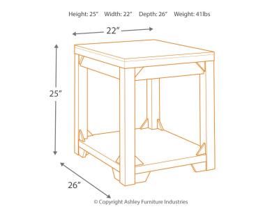 Rectangular End Table/Fregine T755-3