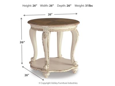 Round End Table/Realyn T743-6