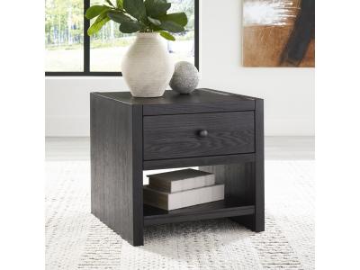 Square End Table/Foyland/Black T989-2