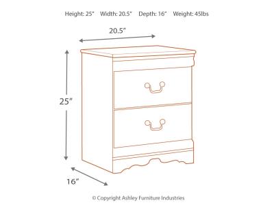 Two Drawer Night Stand B129-92