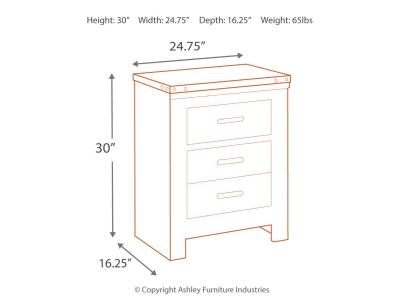 Two Drawer Night Stand/Trinell B446-92