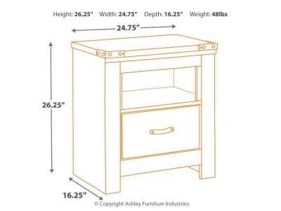 One Drawer Night Stand/Trinell B446-91