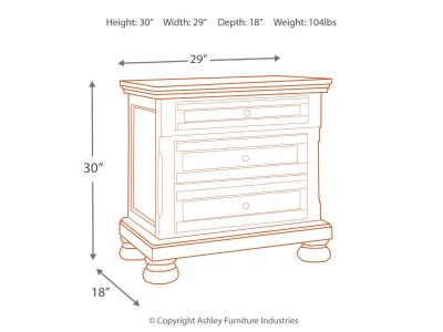 Two Drawer Night Stand B719-92