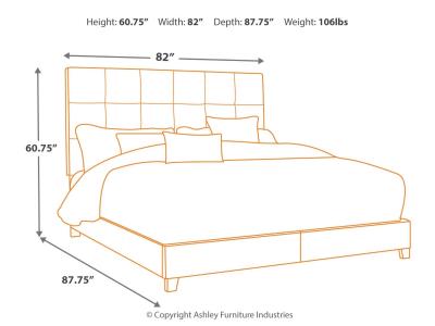 King Upholstered Bed/Dolante B130-382