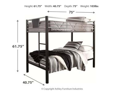 Twin/Twin Bunk Bed w/Ladder B106-59