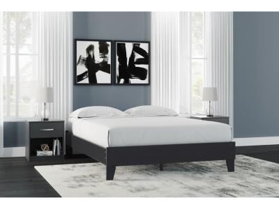 Queen Platform Bed/Finch/Black EB3392-113