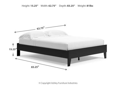 Queen Platform Bed/Finch/Black EB3392-113