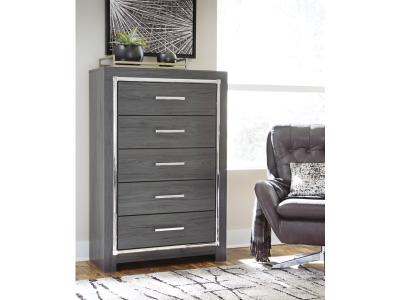 Five Drawer Chest/Lodanna/Gray B214-46