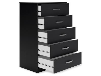 Five Drawer Chest/Finch/Black EB3392-245