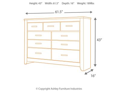 Seven Drawer Dresser/Zelen B248-31