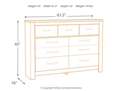 Seven Drawer Dresser/Bellaby B331-31