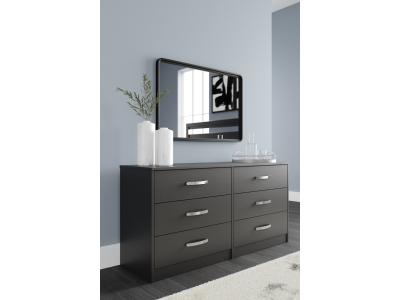 Six Drawer Dresser/Finch/Black EB3392-231