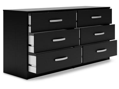 Six Drawer Dresser/Finch/Black EB3392-231