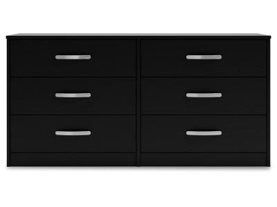 Six Drawer Dresser/Finch/Black EB3392-231