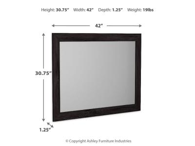 Bedroom Mirror/Belachime/Black B2589-36