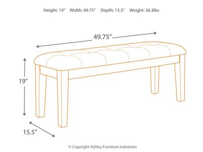 Large UPH Dining Room Bench D594-00