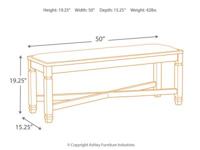 Upholstered Bench/Tyler Creek D736-00