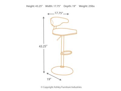 Tall UPH Swivel Barstool(1/CN) D120-330