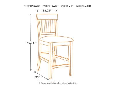 Upholstered Barstool (2/CN) D596-124