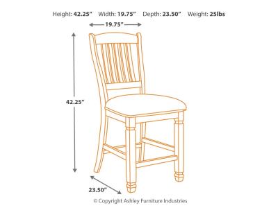 Upholstered Barstool (2/CN) D647-124