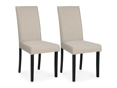 Kimonte Dining Side Chair in Dark Brown/Beige - D250-05