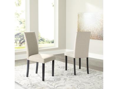 Kimonte Dining Side Chair in Dark Brown/Beige - D250-05