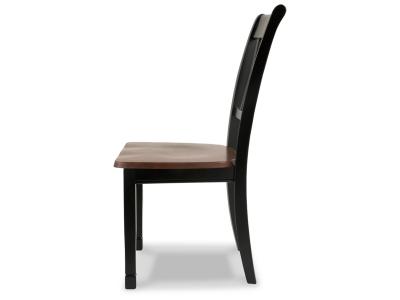 Owingsville Dining Side Chair in Black/Brown - D580-02