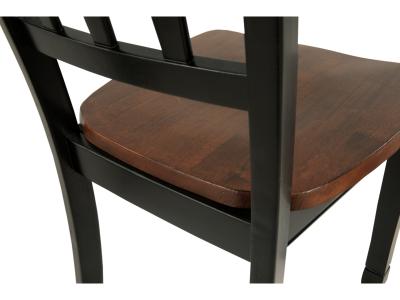 Owingsville Dining Side Chair in Black/Brown - D580-02