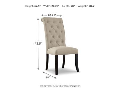 Tripton Dining Side Chair in Linen - D530-01