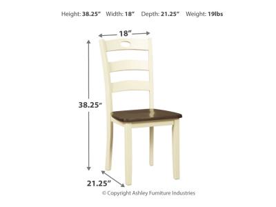 Woodanville Dining Side Chair in Cream/Brown - D335-01